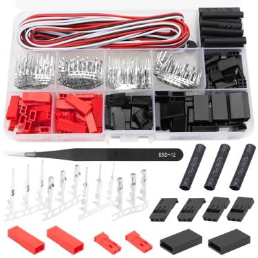 Imagem de Vgoohobby 50 Sets Servo Plug Male Female Connector Crimp Pin Cable Kit Compatible with JST Futaba JR Style Plugs Hitec Spektrum for RC Car Drone Boat DIY