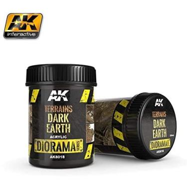 Imagem de AK Interactive AK 8018, Terrains Dark Earth, Tinta Acrílica - 250 ml / 8.45 fl. Oz - Tintas e Ferramentas de Construção de Modelos # AK-8018
