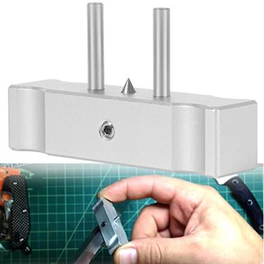 Imagem de sixcow Gabarito de alumínio autocentralizante de escriba, escriba central, ferramenta de marcação central para faca, metal, barra, madeira, etc