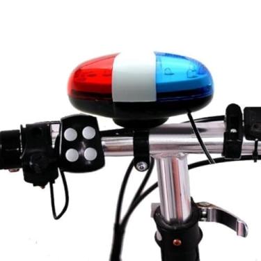 Imagem de ESTIQ – Bicycle Police Car 6 LED Light 4 Sons Trumpet Cycling Horn Bell