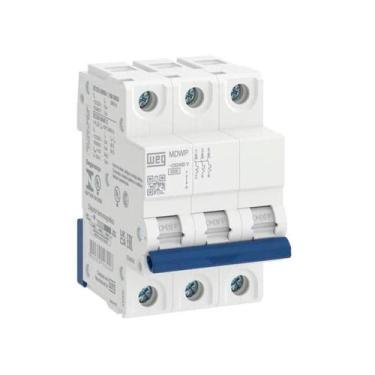Imagem de Disjuntor tripolar 16a curva c mini din c16 mdwp weg