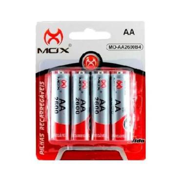 Imagem de Pilhas AA Recarregável Mox 2600 mah Original Para Controle de Xbox Fil