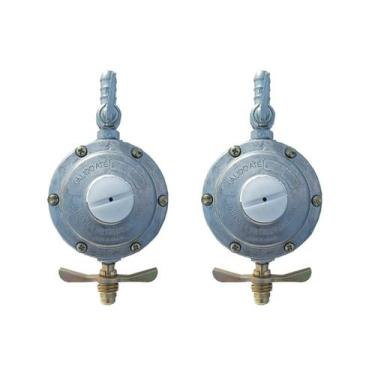 Imagem de Kit 2 Regulador De Gás Industrial Aliança 506/38 Vazão 5kg/h