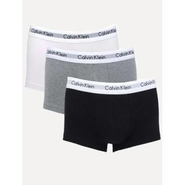 Imagem de Cuecas Calvin Klein Low Rise Trunk Light Print Preta/ Branca/ Mescla P