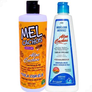 Imagem de Mel Cachos 500ml - Modelador Antifrizz 435ml -Efeito Memória - Ouais C