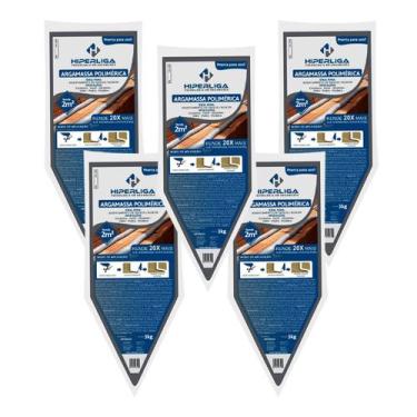 Imagem de Kit 5 Argamassa Polimérica Hiper Liga 3kg Blocos E Tijolos - Hiperliga