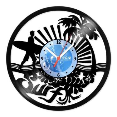 Imagem de Relógio De Parede Disco Vinil Esportes - Surf - VES-168 - Modernarte