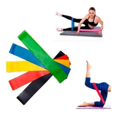 Imagem de Mini-bands Faixas Elásticas Circulares 5 Niveis Treino em Casa elastic