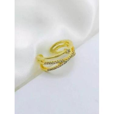 Imagem de Anel Ajustável Coração Feminino - Banhado a Ouro 18k - ToJoia18k