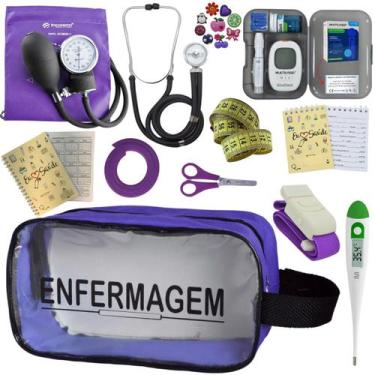 Imagem de Kit Enfermagem Completo Top + Medidor Glicose  - PREMIUM, P.A. MED, IN