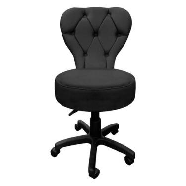 Imagem de Cadeira Mocho SOFT Escritório Estética Veludo - SOFA STORE, Veludo Pre