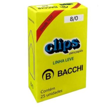 Imagem de Clips 8/0 Colorido C/25 Unidades Bacchi