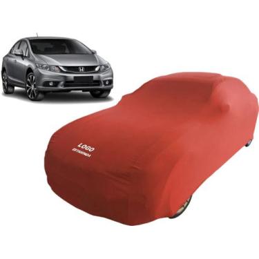 Imagem de Capa Para Cobrir Honda Civic G9 Tecido Macio Com Logo - Mz, Vermelha