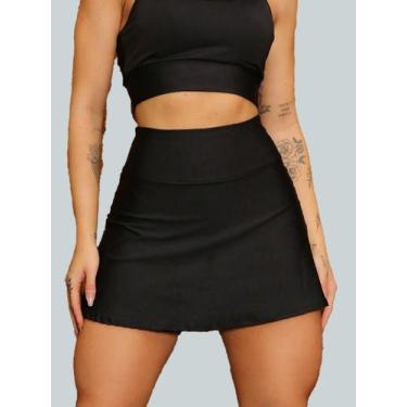 Imagem de Short Saia Academia Saia Beach Tennis Com Short Interno Donna Martins,