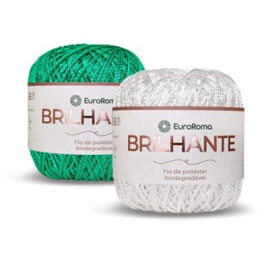 Imagem de Kit 2 Fios Brilhante Euroroma Poliéster Biodegradável 136m, Natural + 