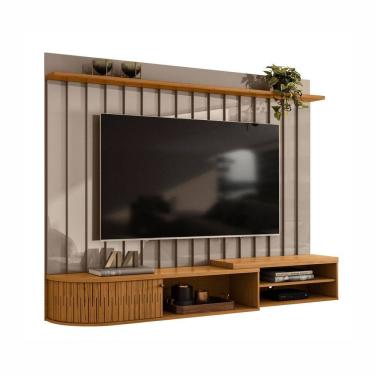 Imagem de Painel Home Suspenso TV Até 75 Polegadas 1 Porta De Correr 1 Prateleira Ímola