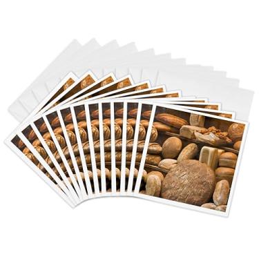 Imagem de 3dRose Bélgica, Bruxelas, boulangerie, padaria, culinárias - EU04 WSU0059 - William Sutton - Cartões comemorativos, 15 x 15 cm, conjunto de 12 (gc_81074_2)