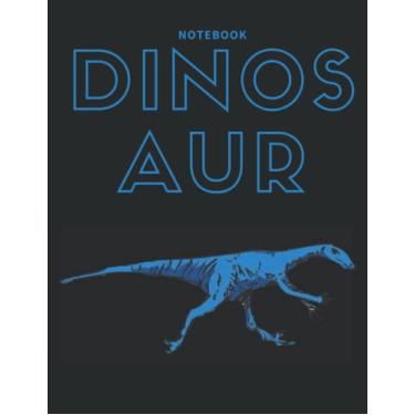 Imagem de Rainbow Dinosaur Notebook - Single Notebook - Jurassic - 100% Recycled - Eco: great notebook 110 Pages - Large 8.5 x 11