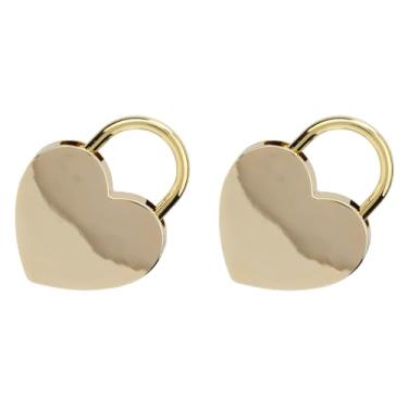 Imagem de 2 Peças Mini Cadeado Antigo, Fechaduras Pequenas Em Formato de Coração Com Chave, Cadeado Vintage de Metal Cadeado de Amor Personalizado Suprimentos de Artesanato Doméstico para