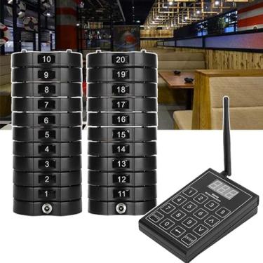 Imagem de Pager Sem Fio Para Restaurante, Teclado De Chamada De Canal 1Pcs 999 + Porta-Copos 10/20 / 30Pcs, 3 Modos De Chamada, Para Restaurante, Bar, Café
