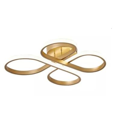 Imagem de Luminária Plafon Alva Sala E Quarto Dourado Lumier 3 em 1 (3000|4000|6000K) 40W IP20 (Dourado)