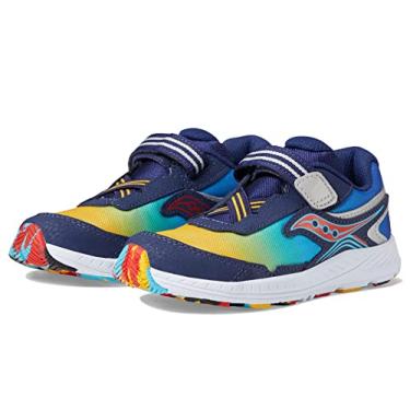 Imagem de Saucony Tênis infantil unissex Ride 10 Jr, Azul/Amarelo, 4 Little Kid