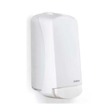 Imagem de Dispenser Saboneteira Suporte Alcool Shampoo Espuma Com Reservatório 800ml Select Inox Branca