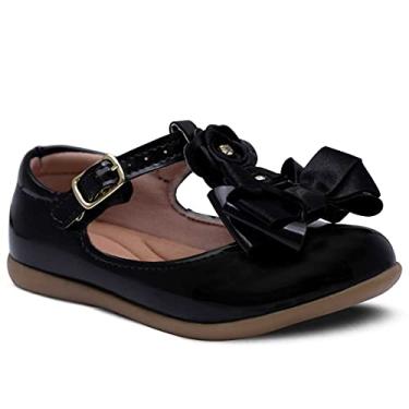 Imagem de Sapatilha Salomé Infantil Menina Laço Flores 21.19 (Preto, BR, Criança de 1 a 3 anos, Numérico, 21)