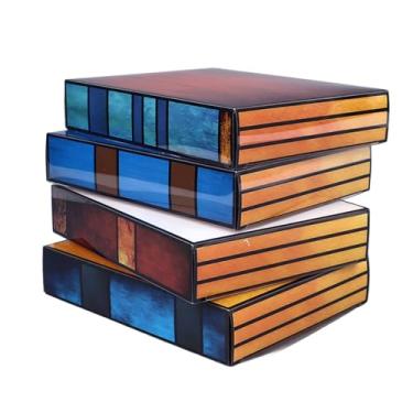 Imagem de TOPINCN Abajur de Livros Empilhados, Multicolorido, PVC, LED, Antigo e Rústico, Para Sala de Estar, Quarto, Biblioteca ou Escritório