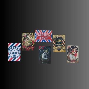 Imagem de Kit 6 Placas Decorativas Barbearia MDF 3mm 19x13 - Brothers Mineiros D