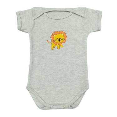 Imagem de Body Manga Curta Leão Bebê - Mellane Baby, M, Gelo