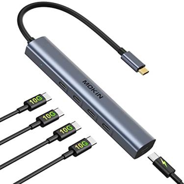 Imagem de Hub USB C, divisor de 10 Gbps com 4 portas USB C 3.1, 100 W PD, adaptadores de hub multiportas para MacBook Pro/Air M2 M1, iPad, Surface Pro, Dell, HP, Lenovo (não suporta monitor estendido)