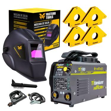 Imagem de Maquina de Solda Inversora TI -180 Com Mascara de Solda e Esquadro Magnético
