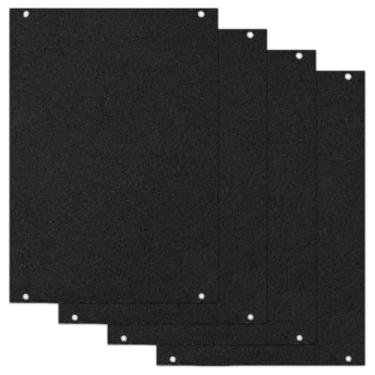 Imagem de Pacote com 4 filtros de ar de carvão de substituição compatíveis com Whirlpool Microwave modelo WML55011HS e WML75011HZ, filtros de graxa de micro-ondas de ar de carbono ativado para exaustores acima