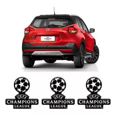 Imagem de Kit Adesivos Emblemas Nissan Kicks Uefa Champions League - Resitank