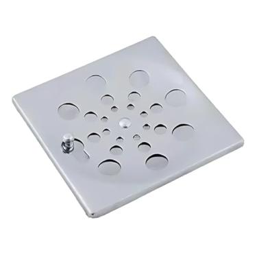 Imagem de Grelha Quadrada Inox Rotativa Abre/Fecha para Ralo Banheiro e Cozinha 10x10 cm