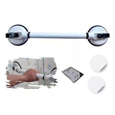 Imagem de Barra De Apoio 60cm Com Ventosa Para Idosos Gestante Banheiro Deficientes Alça Portátil De Sucção Box Corrimao Resistente Segurança No Banho Chuveiro Banheira Vaso Sanitário
