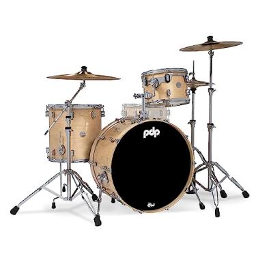 Imagem de Pacific Drums & Percussion PDP Concept Maple 3 peças Rock, conjunto de bateria natural pacote de concha (PDCM24RKNA)