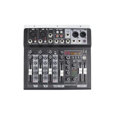 Imagem de Mesa de Som Digital, 4 Canais, Interface USB, Mixer de Áudio Profissional com Efeitos, Bluetooth entrada USB para PC Fonte de alimentação fantasma de 48V profissional