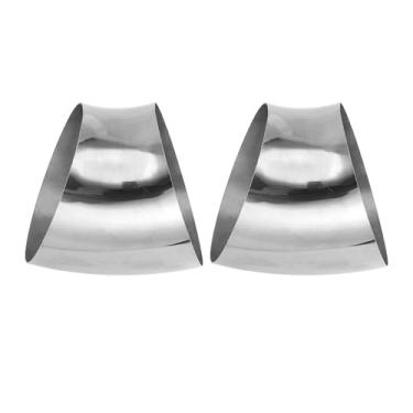 Imagem de Motoforti 2 peças 45 graus mandril curva cotovelo carro modificado tubo de escape tubulação 20.3 cm espessura OD 1,5 mm/16GA 203x239x1,5 mm 201 aço inoxidável 201 tom prata