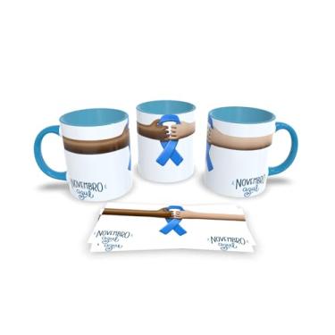 Imagem de Canecas Azul de Porcelana Personalizadas Novembro Azul (Mod.13)