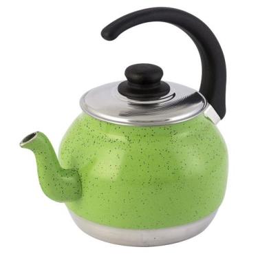 Imagem de Chaleira de Alumínio n18 2,L Chaleira de Bico de Café Verde - Aluminio