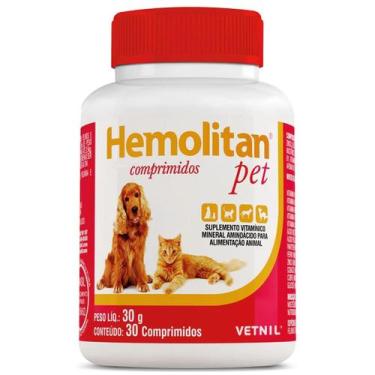 Imagem de Hemolitan Pet (Cães - Gatos) 30 Comprimidos - Vetnil