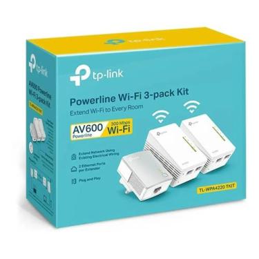 Imagem de Repetidor Extensor Powerline Av600 Tp-link Tl-wpa4220t Kit Triplo 4220