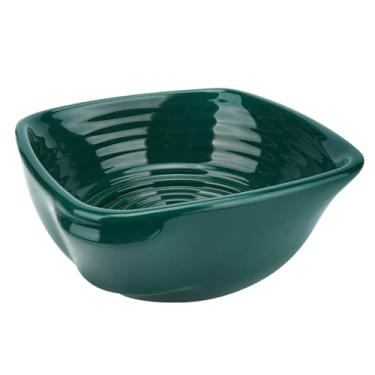 Imagem de Linkidea Sabonete de barbear de cerâmica, copo de limpeza de boca larga para homens, prato de espuma para barbear úmido, espuma fácil, compatível com todos os pincéis de barbear (verde)