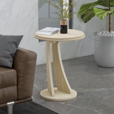 Imagem de Mesa Lateral Redonda 100% MDF 50cm X 50cm Tutti - Artely