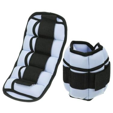 Imagem de PATIKIL 4,5 kg total/2,3 kg cada peso ajustável no tornozelo, 2 peças de peso de pulso e perna e braço, sacos de areia para mulheres e homens, treinamento de força, ioga, corrida, caminhada, aeróbica