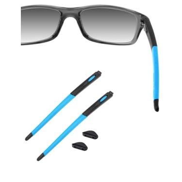 Imagem de HILEEN Hastes pretas de substituição para óculos Oakley Crosslink Pitch OX8037 OX8041 OX8111 OX3226 - azul celeste