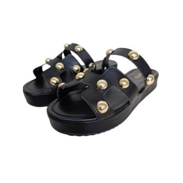 Imagem de Papete Sandália  Feminina com Meia Esfera Tamanco Plataforma Flatform 