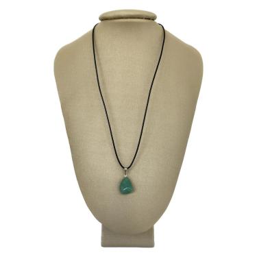Imagem de Colar Em Couro Grego E Prata Esmeralda - Ponte Vecchio Joias